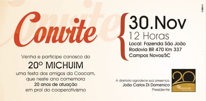 Michuim da Coocam completa 20 anos